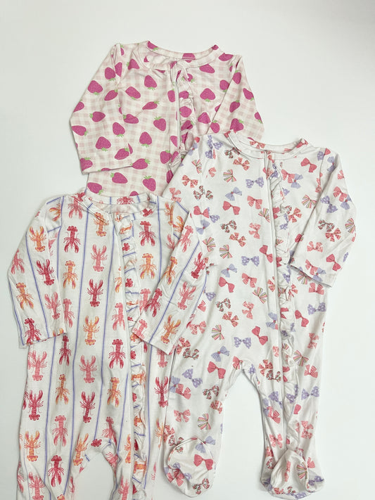 Milkberry - Sleepsuit Bamboo Girl [0-3M - 6-9M]