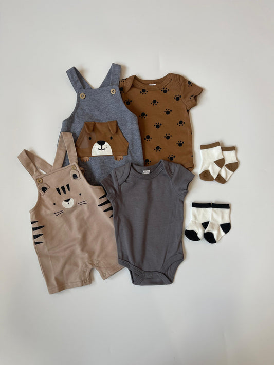 Little Paws Overall Adventure Set [0-3M - 9-12M]