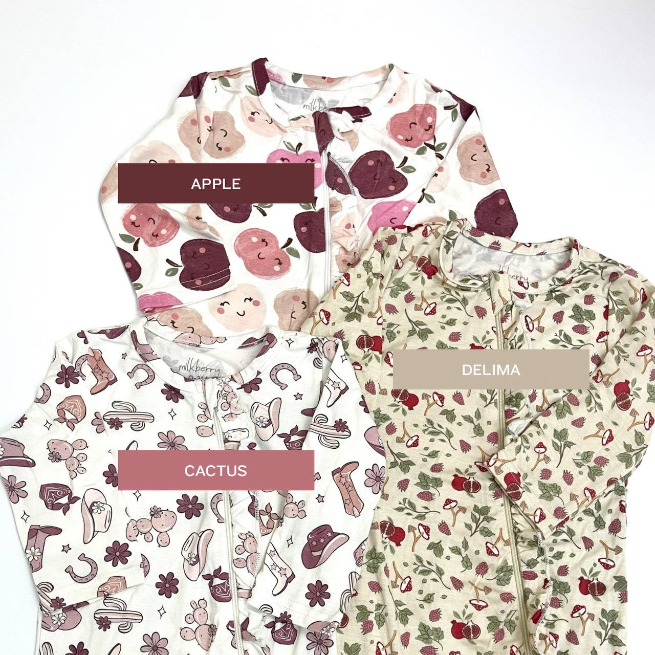 Milkberry - Sleepsuit Bamboo Girl [0-3M - 6-9M]