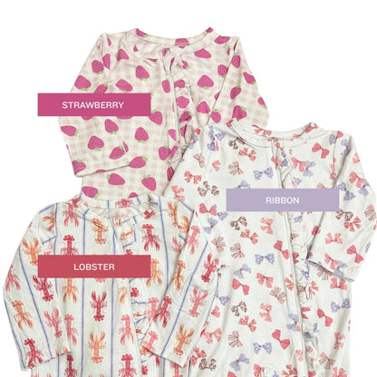 Milkberry - Sleepsuit Bamboo Girl [0-3M - 6-9M]