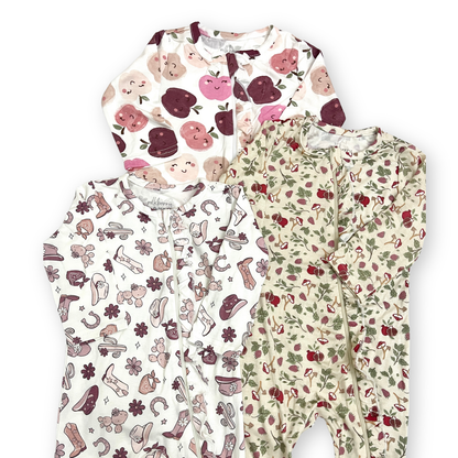 Milkberry - Sleepsuit Bamboo Girl [0-3M - 6-9M]