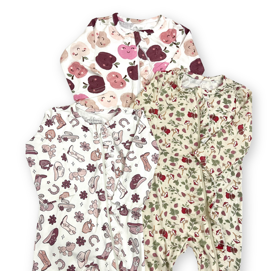 Milkberry - Sleepsuit Bamboo Girl [0-3M - 6-9M]